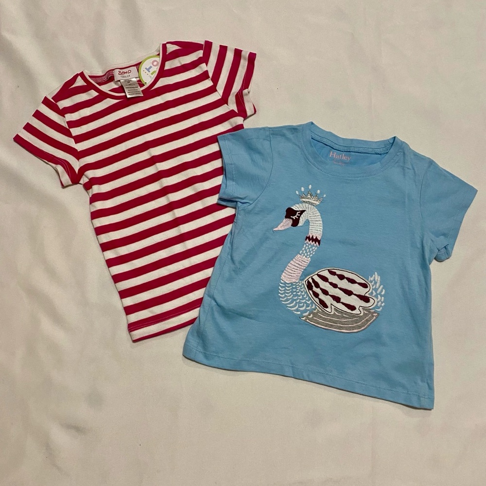 Hatley and Zutano Girls Tees Size 3T NWT